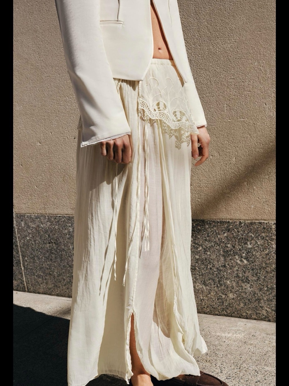 ZARA ZW Collection Embroidered Sash MIDI Skit NWT❗️